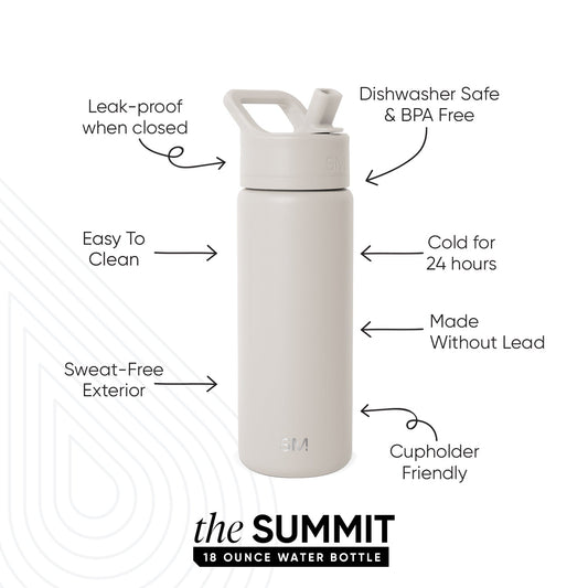 Summit Kids Water Bottle with Straw Lid